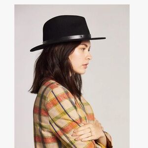 Brixton fedora hat black on black could be unisex as well